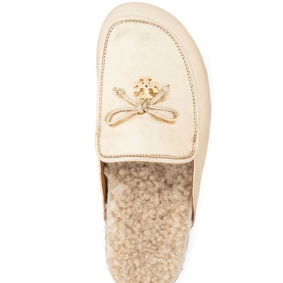 Tory Burch Shoes - Tory Burch gold shearling mules